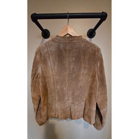 Brown 100% leather jacket Kasper Bramd Women's size large - Picture 5 of 10